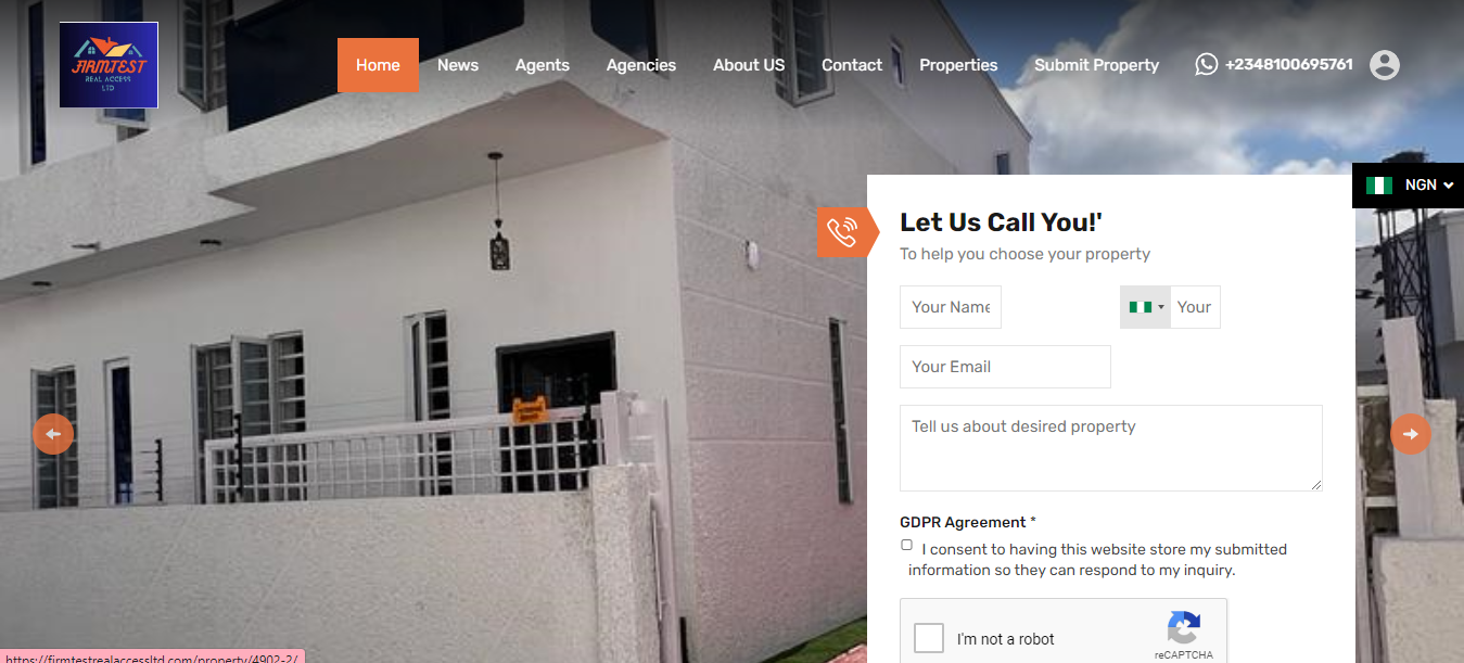 Web Development Project – FIRMTEST REAL ACCESS LIMITED